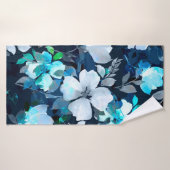 Aquarelle motif sans couture. Impression florale (Serviette de bain)