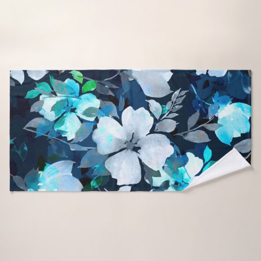 Aquarelle motif sans couture. Impression florale (Serviette de bain)