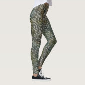 Aquarelle Motif Snakeskin Leggings gris Art (Droite)