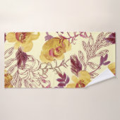Aquarelle Motif transparent avec élément profilé (Serviette de bain)