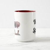 Aquarelle multicolore en boue Mug silhouette d'Elk (Centre)