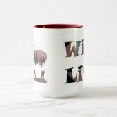 Aquarelle multicolore en boue Mug silhouette d'Elk (Centre)
