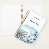 Aquarelle Myconos de Grèce non datée | votre nom (Devant avec enveloppe)