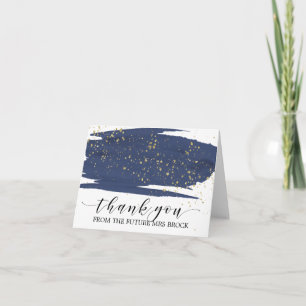 Aquarelle Navy et Or Future Mrs Merci