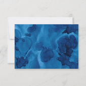 Aquarelle Navy floral Élégant Réponse aimable (Dos)