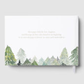 Aquarelle neige Forêt À feuillage persistant Maria (Verso)