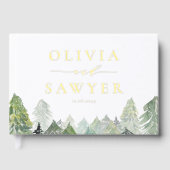 Aquarelle neige Forêt À feuillage persistant Maria (Recto)