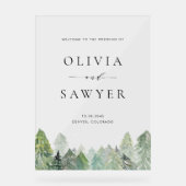 Aquarelle Neige Forêt À feuillage persistant Maria (Recto)