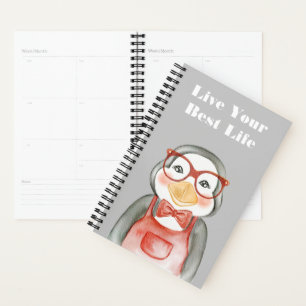 Aquarelle Nerdy Penguin personnalisée