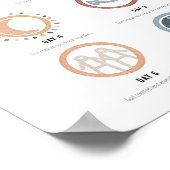 Aquarelle neutre 7 jours poster de création (Coin)