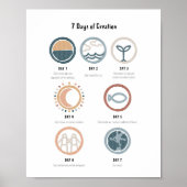 Aquarelle neutre 7 jours poster de création (Devant)