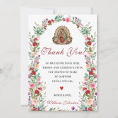 Aquarelle neutre Carte de remerciements du baptême (Devant)