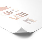 Aquarelle Neutre Dieu est avec nous poster (Coin)