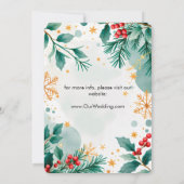 Aquarelle Noël "Enregistrer la date" Carte - Holly (Dos)