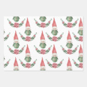 Aquarelle Noël Gonk Gnome Papier d'enveloppement (Devant 3)