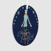 Aquarelle Noël Lovin' Girl Enveloppée Dans Les Lum (devant)