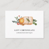 Aquarelle Noël moderne certificat cadeau (Devant)