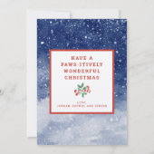 Aquarelle Noël Sheltie Furie Carte de Noël (Dos)