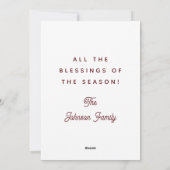 Aquarelle Noël Vert carte personnalisée (Dos)