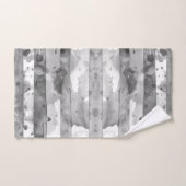Aquarelle noir et blanc rayé (Serviette à main)