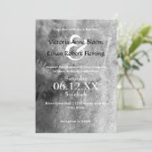 Aquarelle noire/blanche - Faire-part de mariage 3x (Debout devant)