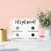 Aquarelle noire blanche, soyons sociables (Mariage)