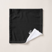 Aquarelle noire et monogramme rustique (Gant de toilette)