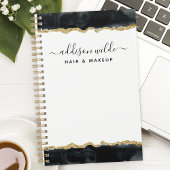 Aquarelle Noire Et Or Planificateur D'Affaires