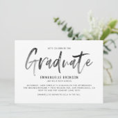 Aquarelle noire Lettering Graduation Invitation I (Debout devant)