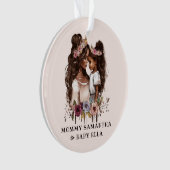 Aquarelle Noire Maman et Fille (1) (devant)