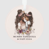 Aquarelle Noire Maman et Fille (1) (dos)