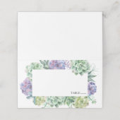 Aquarelle Nom Succulent Cartes de Place (Extérieur déplié)