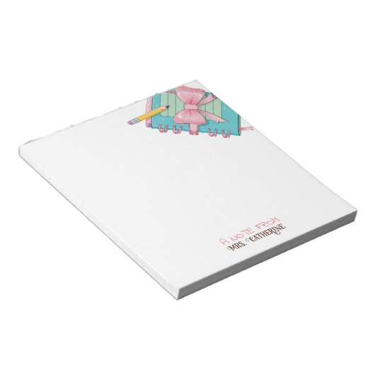 Aquarelle Note du Bloc-notes de l'enseignant (Incliné)