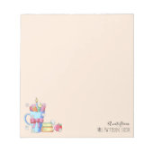 Aquarelle | Note Du Bloc-Notes Du Nom De L'Enseign (Devant)