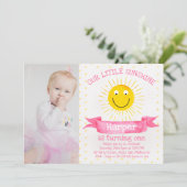 Aquarelle Notre Petit Soleil Invitation Anniversai (Debout devant)