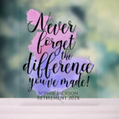 Aquarelle N'Oubliez Jamais La Différence Retraite (Neutre)