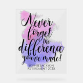 Aquarelle N'Oubliez Jamais La Différence Retraite (Recto)