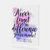 Aquarelle N'Oubliez Jamais La Différence Retraite (Angle)