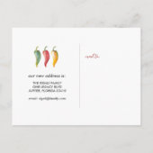 Aquarelle Nous avons Déplacé Chili Pepper Carte Po (Dos)
