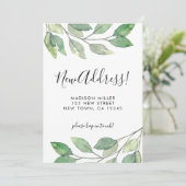Aquarelle Nouvelle adresse Faire-part de déplaceme (Debout devant)
