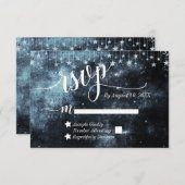 Aquarelle Nuit étoilée Mariage céleste RSVP (Devant / Derrière)