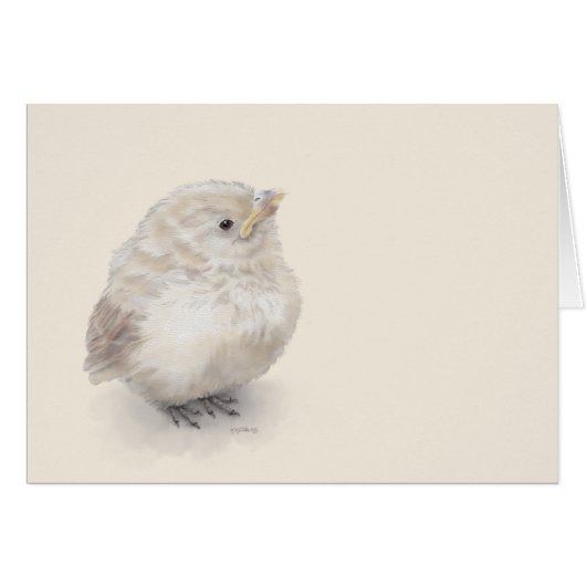 Aquarelle numérique Baby Sparrow (Devant horizontal)