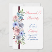 aquarelle nuptiale douche invitation florale (Devant)
