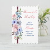 aquarelle nuptiale douche invitation florale (Debout devant)