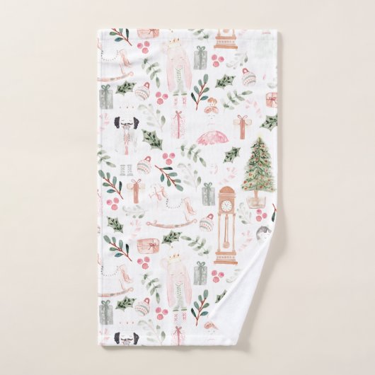 Aquarelle Nutcracker Holiday (Serviette à main)