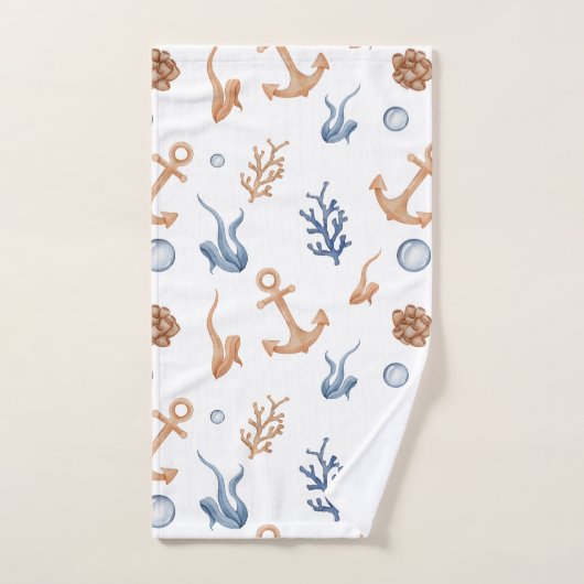 Aquarelle Océan (Serviette à main)