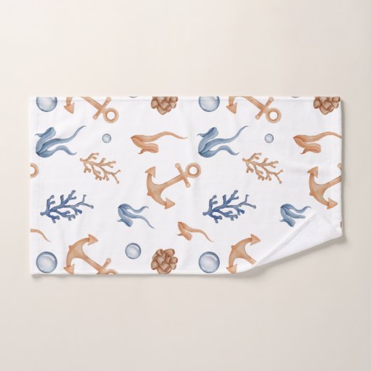 Aquarelle Océan (Serviette à main)