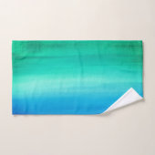 Aquarelle Ocean Blue Green Ombre Beach (Serviette à main)