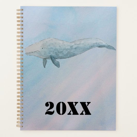 Aquarelle Ocean Blue Whale (Devant)
