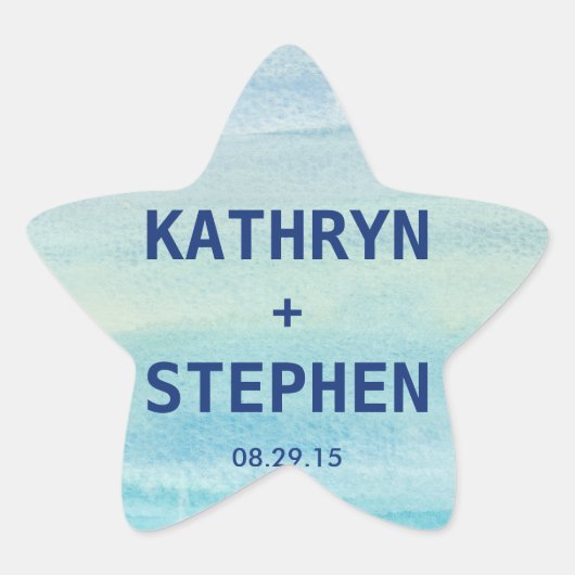 Aquarelle Ocean Favoriser Sticker / Enveloppe Scea (Devant)